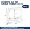 Window Screen Pull Tabs 30 Pack Replacement Universal Spline Channel Pull Lift Tab Plastic Window Screen Lift Tabs （Frosted Clear ）