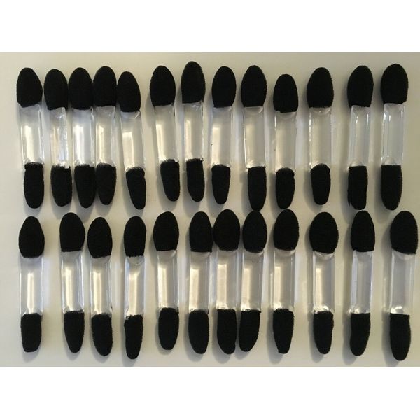 25 Disposable Eye Shadow Foam Tips Applicator Eyeliner Dual Ends