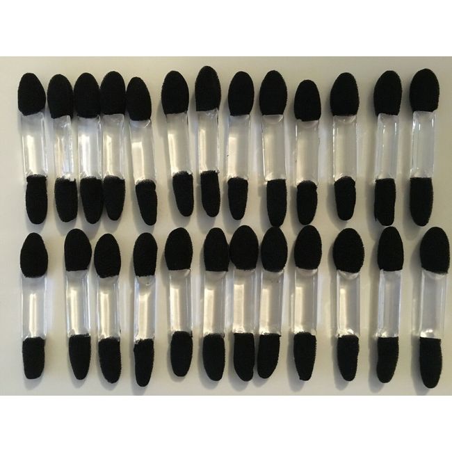 25 Disposable Eye Shadow Foam Tips Applicator Eyeliner Dual Ends