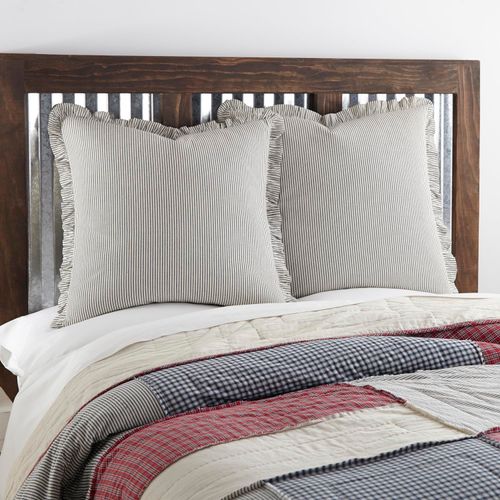 VHC Brands Hatteras Bedding Accessory, Euro Sham 26x26, Blue