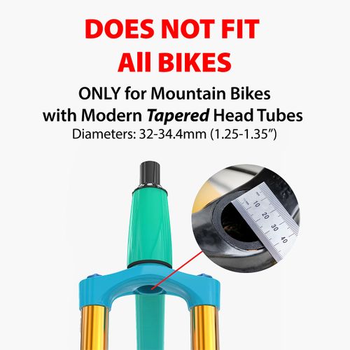 Elevation Lab TagVault™ AirTag Mountain Bike - The Hidden AirTag Fork Mount | for Tapered Head Tubes | Anti-Theft, Ultra-Secure