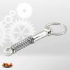 COILOVER SUSPENSION SPRING SHOCK STYLE CAR KEYCHAIN ALLOY KEYRING KEY FOB SILVER