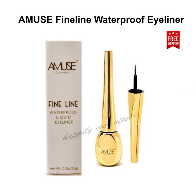 AMUSE BLACK Liquid Eyeliner - Fine Line Waterproof Black Liquid Eyeliner