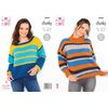 King Cole 5949 Knitting Pattern Womens Easy Knit Striped Sweaters in Big Value Chunky