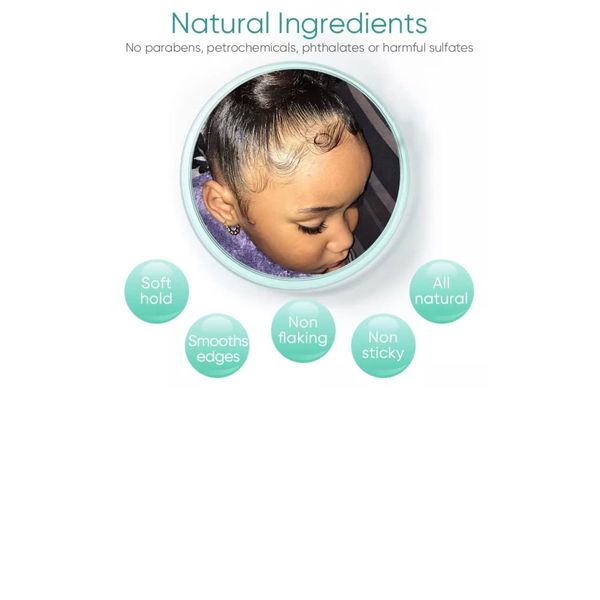 7better LLC Kids Curly Edge Control Edge Control Wax Strong Hold Non-greasy Edge Smoother Shining and Conditioning Hair Gel Extra Hold All Hair Types Styling Gel Great for Smooth Edges Extra Hold