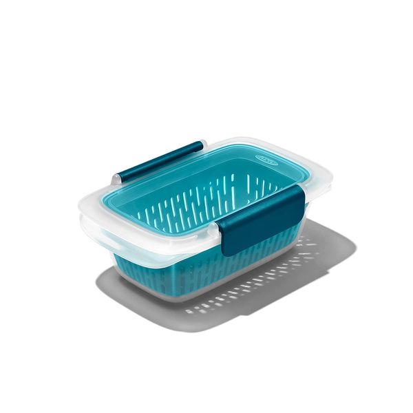 OXO Prep & Go Bento Box, Storage Container, Includes Colander, 0.4 L (0.4 L), Stove Compatible