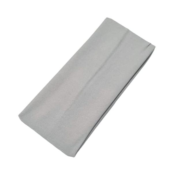 9 cm Wide Headbands Plain Stretchy Fabric Kylie Bandeau Hairband (Grey)