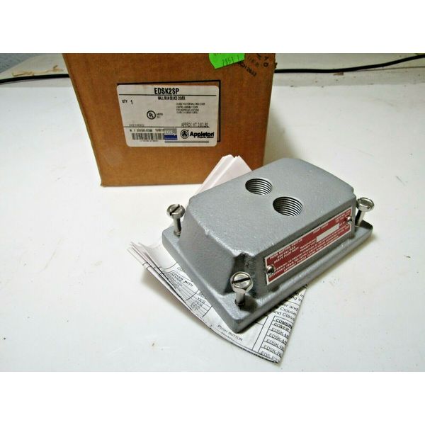NEW APPLETON EDSK2SP DOUBLE HOLE EXPLOSION PROOF CONTROL COVER