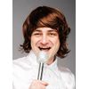 Mens 1970s Pop Star Benny Style Brown Wig