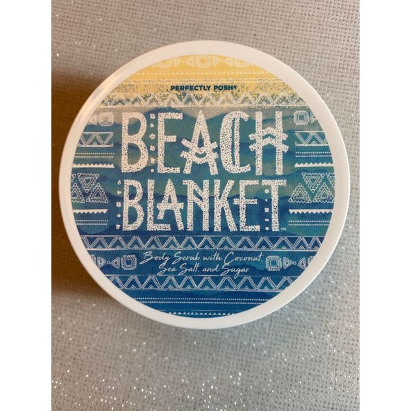 New Sealed Perfectly Posh Beach Blanket Body Scrub Coconut Sea Salt Sugar New!