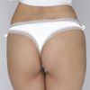 Cute 2 Tier Ruffled Lace Sheer T-Back White
