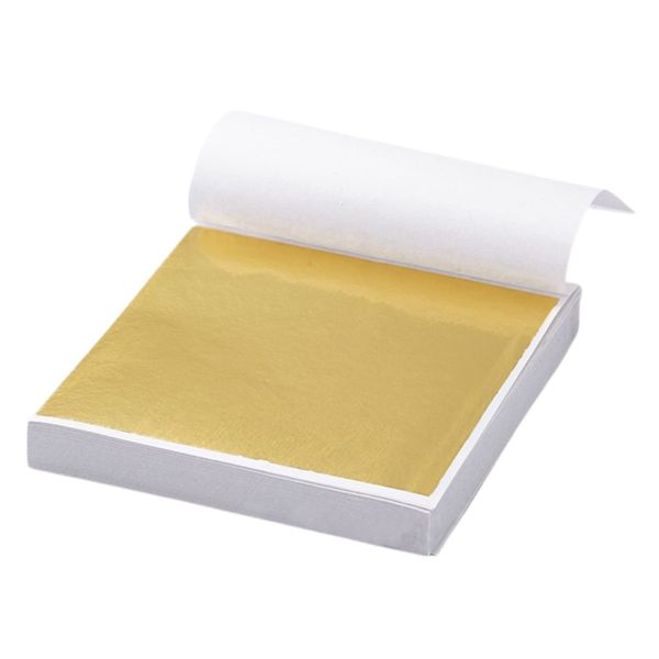 Gold Foil Sheet Gold Foil Hair Approximately 100 Sheets Imitation Gold Foil 3.3 x 3.1 inches (8.5 x 8 cm), For Hair Coming Of Age Ceremony, Hair Ornament, Nail Art, Resin, Gold Foil, For Slime, Faux Gold Flake, Gold Flake, Gold Foil Resin For DIY Crafts, 