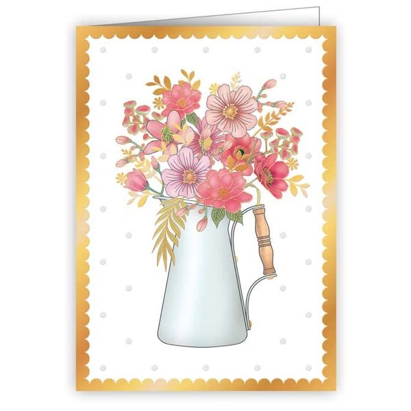 Quire Collections Mini Card Pitcher With Flowers, 70x89mm