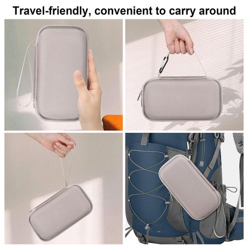BOVKE Hard Travel Speaker Case for Bose New SoundLink Flex Speaker (2nd Gen) / Bose SoundLink Flex Bluetooth Portable Speaker, Mesh Pocket for Bose Speaker Charger, Charging Cables, Sandstone