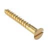 ForgeFix - Wood Screw Slotted CSK Solid Brass 1in x 8 Box 200