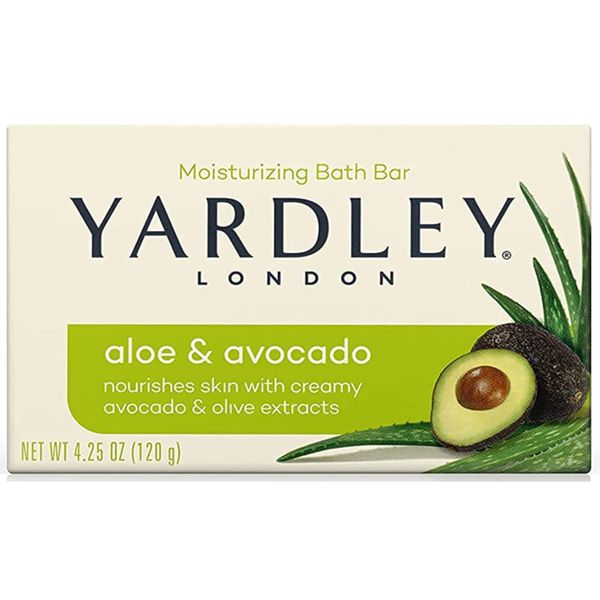 Yardley London Naturally Moisturizing Bath Bar Aloe & Avocado - 4.25 oz Bar, Pack of 4