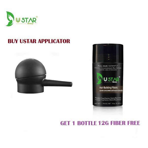 Hair Fiber Spray Applicator with free one bottle Hair fiber dark brown 12g