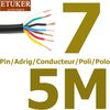 ETUKER 7 Pin Trailer Cable,7x0.5mm² Trailer Cable 5M 7Core Trailer Wire Cable