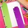 DOITOOL Snap-in Bookmark Plastic Dividers: 5Pcs 3-Ring Binder Bookmarks Repositionable Document Tabs for Pages, Reading Notes and Sorting Documents Signs