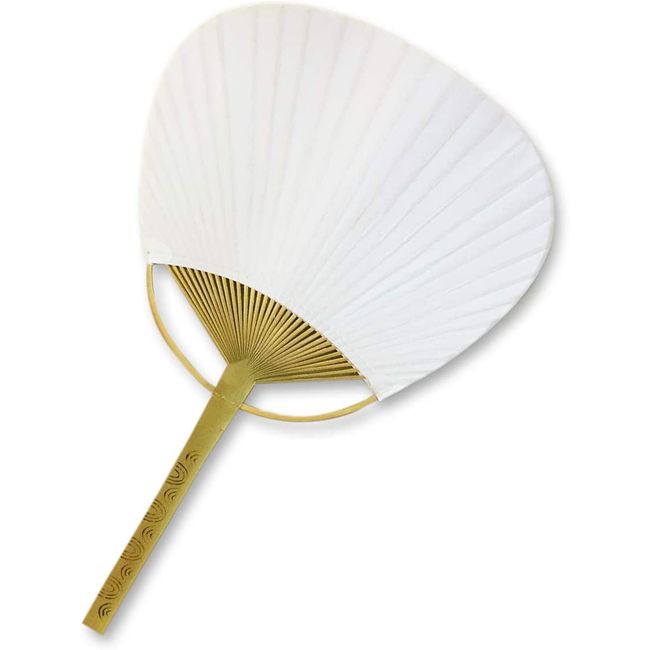 Bamboo Fan, Flat Pattern, Plain, Crafting [Set of 10]