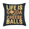 Cheese Ball Pun Cheese Balls Throw Pillow