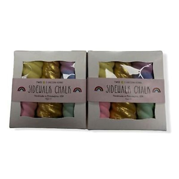 TWEE 3-Piece Unicorn Horn Sidewalk Chalk Set 2-Pack