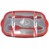 Heat & Eat Lunch Box, Clear, with Red/Blue Trim