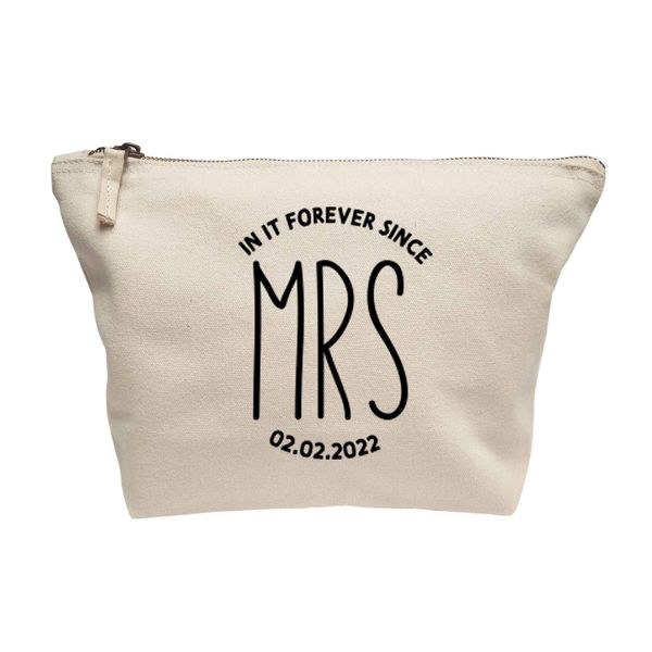 Flox Creative Makeup Bag Mrs In It Forever Since Personalised Date Natural