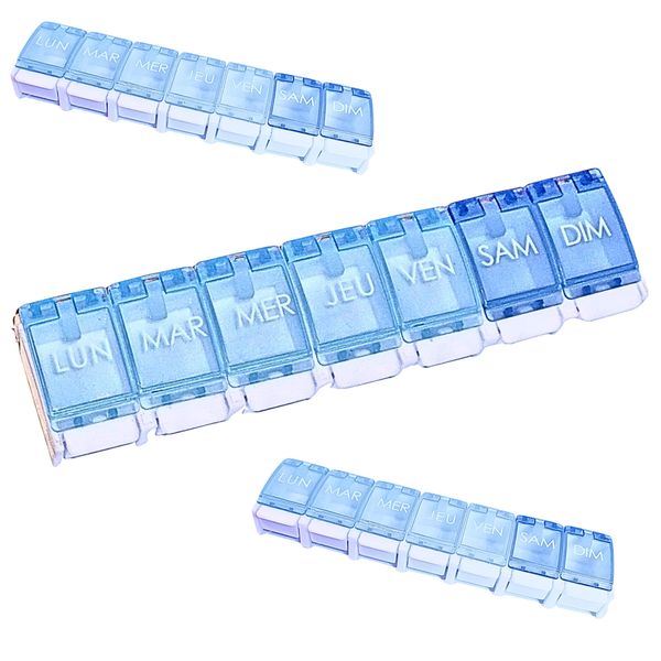French Weekly Pill Box 7 Days – Light Blue