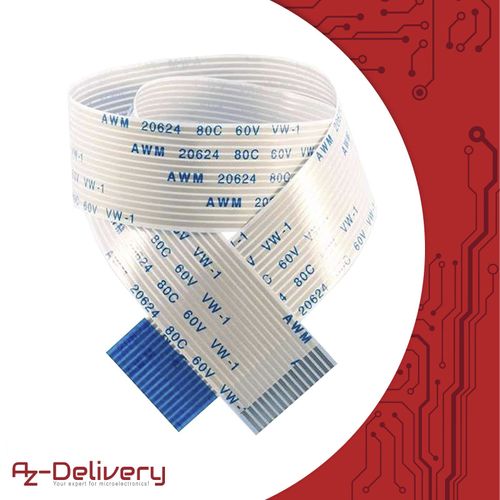 AZDelivery Replacement Flex Cable (30 cm) Compatible with Raspberry Pi Camera/Display Includes E-Book!