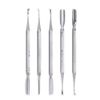 GERMANIKURE Cuticle Pusher & Scraper in Leather Case, Manicure Tools Made in Sol