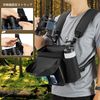 CURMIO Binoculars Storage Bag, Front Rack, Pushing Activity, Bird Watching, Large Capacity, Black