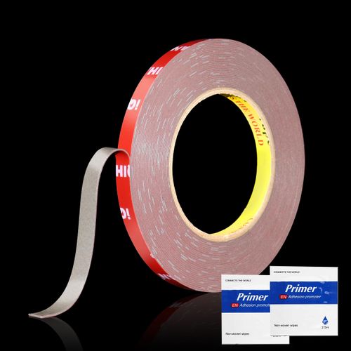 iQIHAN Super Strong Double Sided Tape for Work, Strong Double Sided Tape, Width 0.4 inches (10 mm) x Thickness 0.02 inches (0.64 mm) x Length 32.8 ft (10 m) Length, Double Sided Tape, For Vehicles,