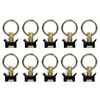 VanEssential Venture L-Track Spring Loaded Adjustable Tie Down Ring - Black - 10 pcs