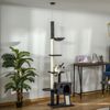 Multilevel Cat Activity Center Floor to Ceiling with Kitty Hammock and Toys