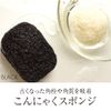 Black Paint White Konjac Sponge Set of 2