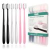 GoldDawn Extra Soft Toothbrush for Sensitive Teeth and Gums， Micro Fur Manual Toothbrush with 20000 Ultra Soft Bristle, Excellent Cleaning Effect， Perfect for Adults & Kids (6 Pack White Bristles)