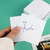 White Memo Holder with Blank Notes Cube Simple PS Notepad Organizer Dispenser...