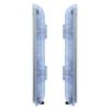 eXtremeRate DIY Replacement Shell for Joycon Strap, Transparent Clear Glacier Blue Custom Controller Wrist Strap Housing Buttons for Nintendo Switch & Switch OLED Model - 2 Pack