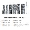 Annular Cutter Set HSS Material 6PCS 3/4'' Weldon Shank, Magnetic Drill Presses