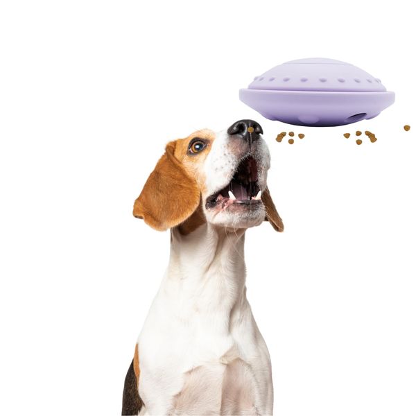 MASCOTICAS Interactive Dog Toys for Boredom - Interactive Treat Dispensing Dog Toy - Engaging Food Dispenser for Mental Stimulation - Enrichment Toys for Dogs (Purple, Small)