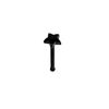 2pcs Star Bone Nose Stud Retainer Black Acrylic Flexible Bioflex PTFE - 18GA
