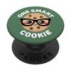 One Smart Cookie, Chocolate Chip Cookie, Nerd, Olive Green PopSockets with Interchangeable PopGrip