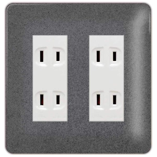 Panasonic WTF7006W [Cosmo Series Wide 21] Outlet Plate [2 Row for 6 Cos] Outlet Cover Switch Plate Stone Pattern 30 Design No. 015 Made in Japan