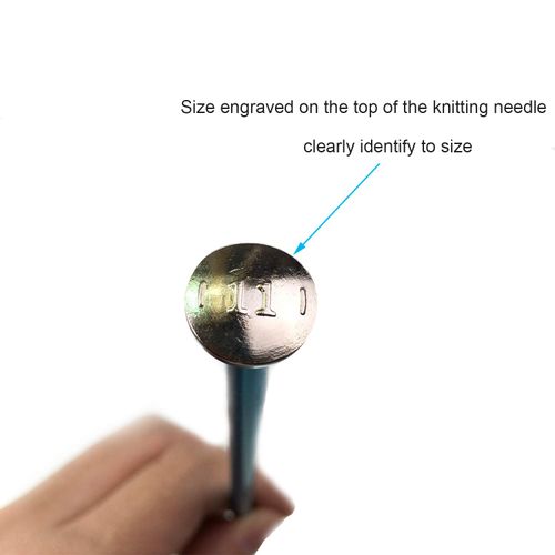 Weabetfu Aluminum Metal Knitting Needle,Colored Straight Single Pointed,10-inch Length for Handmade DIY Knitting,Size US 11(8.0mm)