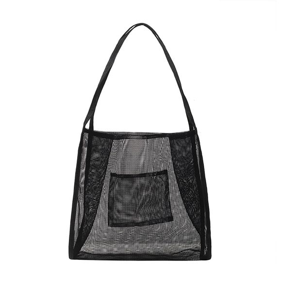 Mesh Tote Bag for Women Reusable Foldable Lightweight Shopping Bag Summer Beach Bags Handbag Women Summer Bag for Beach Yoga Pool Party Water Park Gym Bag and Light Grocery Storage Organizer