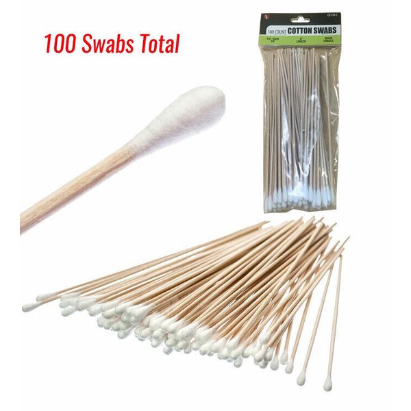 400pc 6" Q-Tips Cotton Swabs Cleaning Applicators with Birch Wooden Handles