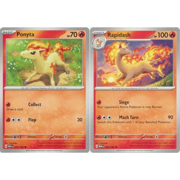 Rapidash 078/165 - Ponyta - Pokemon 151 - Evolution 2 Card Lot