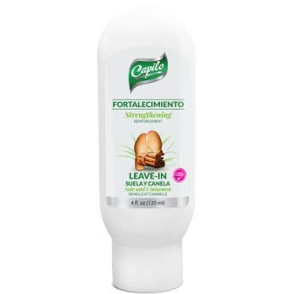 Capilo Sole and Cinnamon Strengthening Leave-In Conditioner (4 oz Bottle, 3-Pack); Mineral Oil Free, Petroleum Jelly Free