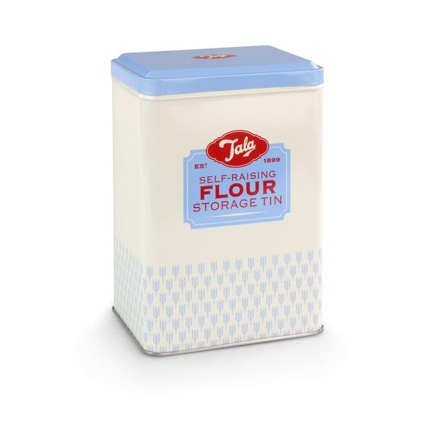 Tala Originals Self Raising Flour Storage Tin, Blue, 12x9.5x19 cm – Durable & Stylish Kitchen Container for Freshness & Easy Storage